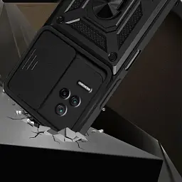 Панель BeCover Military для Poco F4 Black (709128) - мініатюра 3