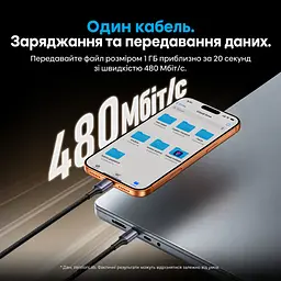 Кабель Vention TSGBF USB-C - USB-C PD 100 Вт 1 м чорний (TSGBF) - мініатюра 4