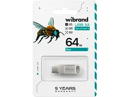 Флешка Wibrand 64 GB Bee Silver (WI3.2TC/BE64TC039S) - мініатюра 4
