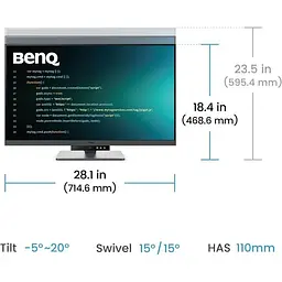 Монітор BenQ 31.5` RD320U (9H.LMSLA.TBE) [147896] - мініатюра 11