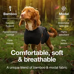 Боді для відновлення собак Derby Pet Recovery Suit, Black, S/M - мініатюра 2