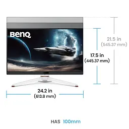 Монітор TFT 27 BenQ EX271U, 4K UHD, IPS, 165Гцб 1ms, HDMI, DP, USB-C, HAS, Pivot, чорно-білий - мініатюра 9