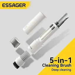 Набір для очищення девайсів ESSAGER 5 in 1 cleaning brush White and Grey (EQJ05-QF02) - мініатюра 8
