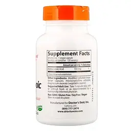 Альфа-ліпоєва кислота Doctor's Best Alpha Lipoic Acid 150 мг 120 капсул - мініатюра 2