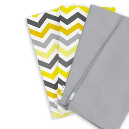 Набір із 4-х серветок 35х35 YELLOW GREY ZIGZAG & SMOKY COSAS (4822052084328)