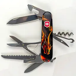 Ніж Victorinox Huntsman Zodiac 91мм 15функ Фантастичний дракон - мініатюра 3