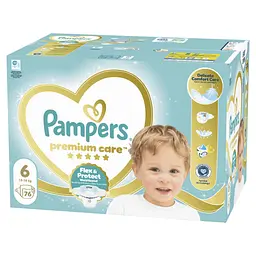 Підгузки Pampers PAMPERS Дитячі підгузники Premium Care Giant (13-18 кг) Мега Упаковка (8006530260176) - мініатюра 2