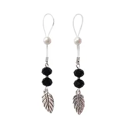 Сексуальні прикраси для сосків із листочком Nipple Jewelry Leaf, колір чорний Art of Sex SO5145 95019 - мініатюра 1