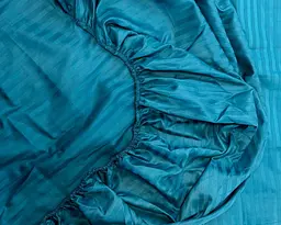 Простирадло на резинці LARA сатин-страйп LUX turquoise d13227 180х200х25 - мініатюра 2