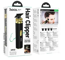 Машинка для стрижки волосся Hoco HP22 Retro engraving electric hair clipper Black - мініатюра 2