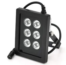 Инфракрасный прожектор ИК Voltronic GYIR90006 на 6 диодов, 12V, 6W, до 70м, угол обзора 90°