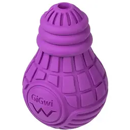 Іграшка для собак GiGwi Bulb Rubber, Лампочка гумова, L, фіолетова, 13 см (2338)
