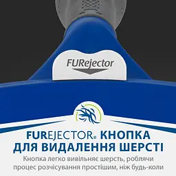 Фурмінатор для собак із короткою шерстю FURminator розмір L синій - мініатюра 3