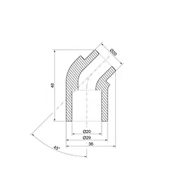 Кутник PPR Thermo Alliance 20, 45° DSE901 - мініатюра 1