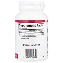 Цитрат магнію Natural Factors Magnesium Citrate 150 mg, 90 капсул для підтримка м'язів та нервової системи - мініатюра 2