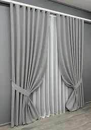 Комплект штор VR-Textil Ashen Night блекаут 2 шт 150x290 см сірий (1845ш) - мініатюра 3