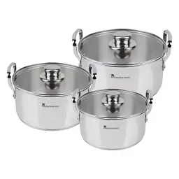 Набір каструль з кришками MasterPro Smart, 3,14/6,5/11,6 л, 6 предметів (BGMP-2145)