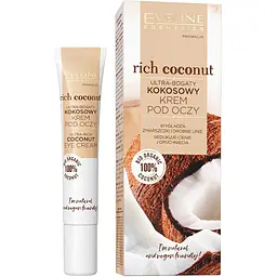 Крем живильний Eveline Rich Coconut для шкіри навколо очей 20 мл - мініатюра 2
