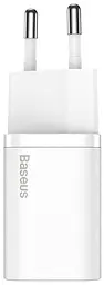 Мережевий зарядний пристрій Baseus Super Si Quick Charger 1C 25W EU CCSP020102 White - мініатюра 3