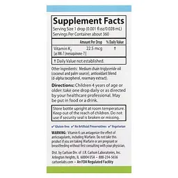 Вітамін К Kid's Super Daily K2 22.5 mcg 10.16 мл Carlson vit0006308 - мініатюра 2