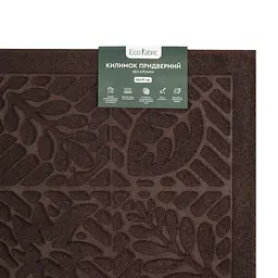 Килимок придверний Eco Fabric Листя без кромки коричневий 45 х 75 см (4575-006) - мініатюра 7
