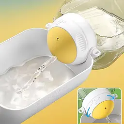 Пляшка для собак AMEIFU 1 л поїлка зі шнурком, портативна в дорогу на прогулянку - мініатюра 4