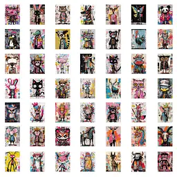 Стікерпак Сучасне Мистецтво Звірі Набір наклейок GeekLand Modern Animal Art 50 штук - мініатюра 2
