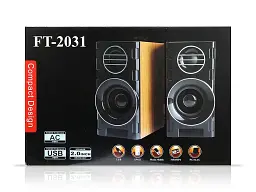 Комп'ютерні колонки F&T FT-2031 2.0 2x3W Brown-Black - мініатюра 2