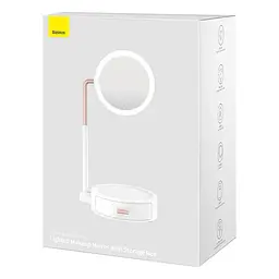 Зеркало Baseus Lighted Makeup Mirror with Storage Box 3 Level touch brightness (DGZM-02) - мініатюра 2