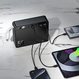 Зовнішній акумулятор Hoco J166 Carretera 50000mAh 22.5W Black [165927] - мініатюра 8