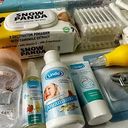 Набір для пологового будинку для новонародженого 33 предмети + прозора сумка в подарунок від ЕкоМама нейтральні кольори - мініатюра 6