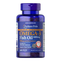 Омега-3 Puritans Pride Triple Strength Fish Oil 1400 мг 60 softgels