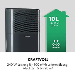 Осушувач повітря Klarstein DryFy 10 (10032662) - мініатюра 3
