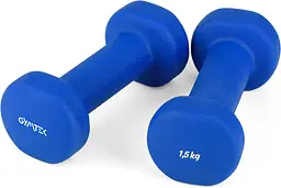 Гантелі для фітнесу неопренові Gymtek Queenfit 2х1,5кг світло-синій - мініатюра 3