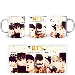 Кухоль GeekLand Bangtan Boys BTS Портрети учасників з іменами CP 04.479.644 330 мл білий - мініатюра 3
