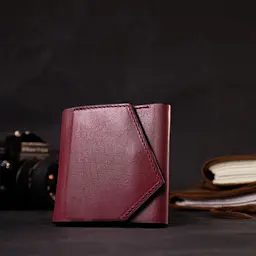Шкіряний жіночий гаманець GRANDE PELLE 10х9,7х1 см acs0027015 - мініатюра 7