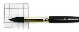 Пензель білка кругла Classic 3049R №12 коротка ручка Kolos - мініатюра 2