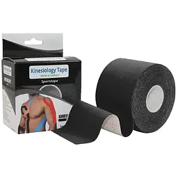 Кінезіо тейп EasyFit Kinesio чорний (EF-2080-BK)