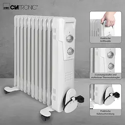 Олійний радіатор Clatronic RA 3737 11 секцій - мініатюра 3
