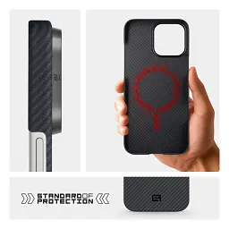 Чохол ArmorStandart BlackIcon Aramid Twill MagCase для Apple iPhone 16 Pro Max Black - мініатюра 7