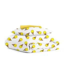 Дитяча постільна білизна в ліжечко ICECREAM CS2, жовтий (IcecreamYellow_Summer_140)
