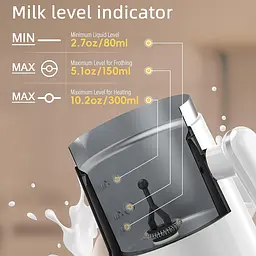 Спінювач молока BioloMix BMF101 4 в 1 електричний капучинатор для кави як у кав’ярні (Білий) - мініатюра 5