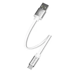Кабель 0,25m USB 2.0 AM/Type-C ColorWay, White
