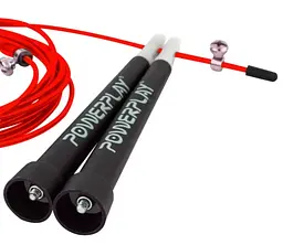 Скакалка швидкісна PowerPlay 4202 Ultra Speed Rope Червона 2,9 м (PP_4202_Red) - мініатюра 2