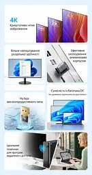 Заглушка-емулятор дисплея Vention Dummy Plug штекер DisplayPort створює віртуальний екран для віддаленого керування ПК без фізичного монітора 4K 17 Гц 2K 30 Гц 1080p 60 Гц сумісна з процесорами Intel Core серії i 6–13 поколінь і відеокартами NVIDIA GeForce GTX 750 Ti та серій GeForce 10xx 20xx 30xx 40xx 50xx але не з відеокартами AMD працює без драйверів у Windows 7/8/10/11 macOS і Linux світлодіодний індикатор живлення сірий корпус із золотистим штекером (AIYH0) - мініатюра 13