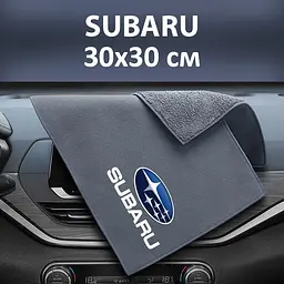 Флісовий рушник для авто з логотипом Subaru 30х30 см