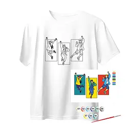 Футболка-розмальовка, Go-Art , бавовна 100%, біла, розмір L, ROSA Talent