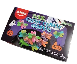 Кислі жувальні цукерки Amos Sweets Sour Creepy Crawly Halloween 85г - мініатюра 2