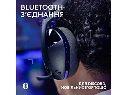 Навушники з мікрофоном Logitech G321 Lightspeed Wireless Black (981-001563) - мініатюра 7