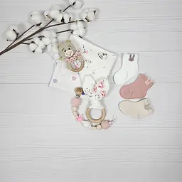 Букет з пелюшок для немовлят A.L.Babybox Звірята в трояндах (BU 27208199) - мініатюра 10